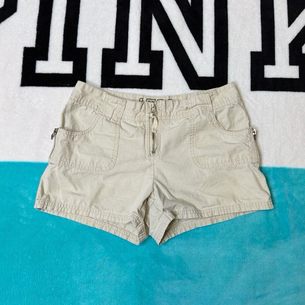 Vintage Limited Too Y2K Girls Cargo Shorts Khaki Ripstop Cotton Size 12